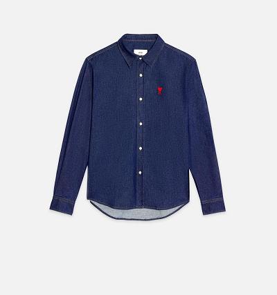 AMI PARIS Ami De Coeur Denim Denim Navy | ami_CA609