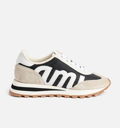 AMI PARIS Ami Rush Sneakers Beige / Black | ami_CA555
