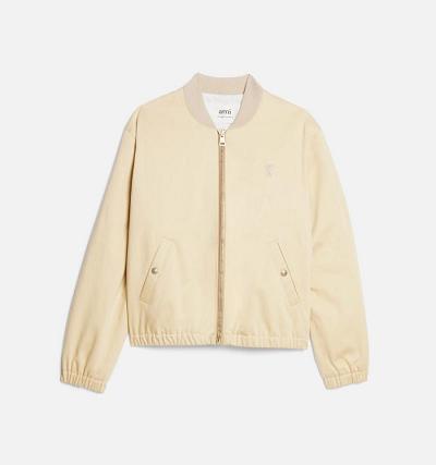 AMI PARIS Ami de Coeur Bomber Jackets Khaki | ami_CA533