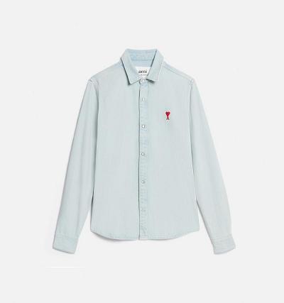 AMI PARIS Ami de Coeur Denim Light Blue | ami_CA250