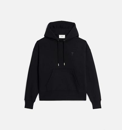 AMI PARIS Ami de Coeur Hoodies Black | ami_CA323