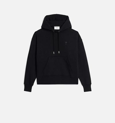 AMI PARIS Ami de Coeur Hoodies Black | ami_CA537