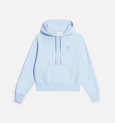AMI PARIS Ami de Coeur Hoodies Blue | ami_CA430