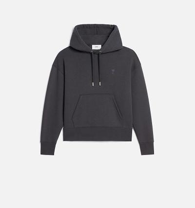 AMI PARIS Ami de Coeur Hoodies Grey | ami_CA291
