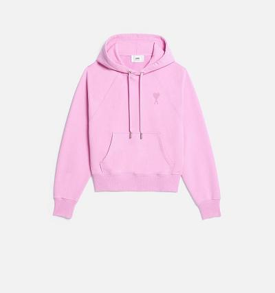 AMI PARIS Ami de Coeur Hoodies Pink | ami_CA125