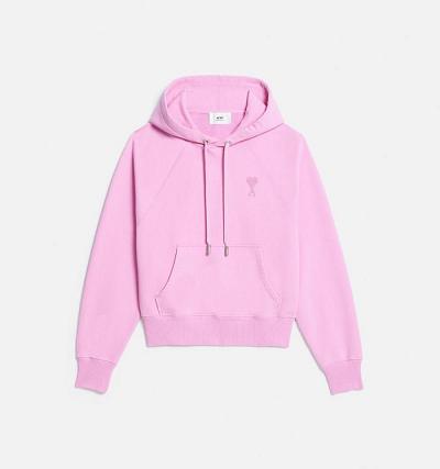 AMI PARIS Ami de Coeur Hoodies Pink | ami_CA582