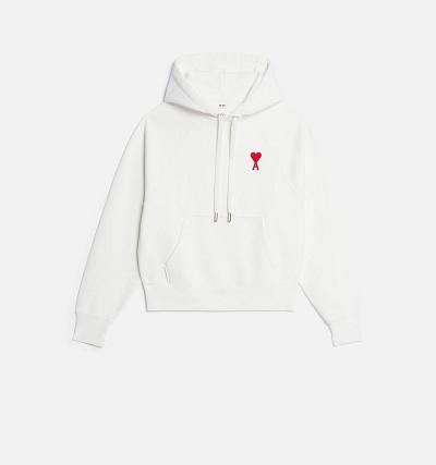 AMI PARIS Ami de Coeur Hoodies White | ami_CA589