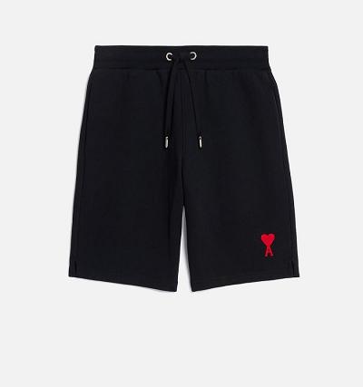 AMI PARIS Ami de Coeur Shorts Black | ami_CA488