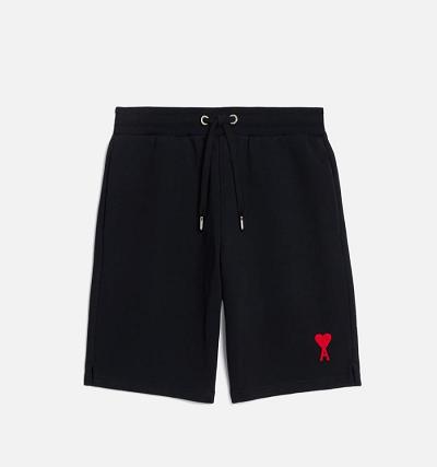 AMI PARIS Ami de Coeur Shorts Black | ami_CA530