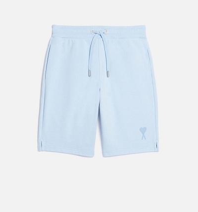AMI PARIS Ami de Coeur Shorts Blue | ami_CA364