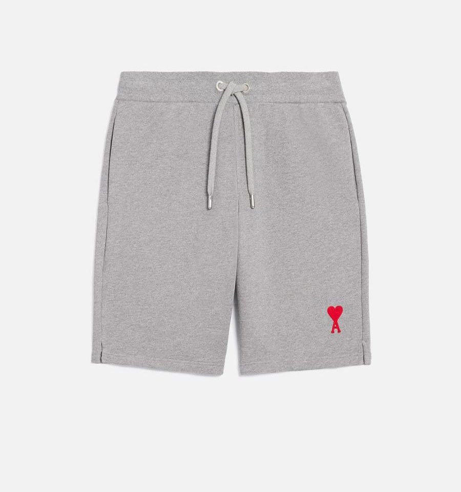 AMI PARIS Ami de Coeur Shorts Grey | ami_CA212