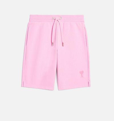 AMI PARIS Ami de Coeur Shorts Pink | ami_CA237