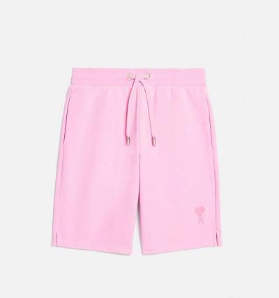AMI PARIS Ami de Coeur Shorts Pink | ami_CA436