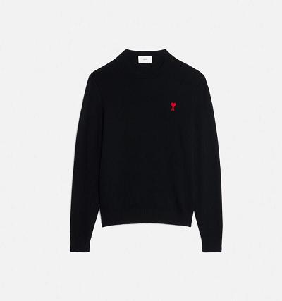 AMI PARIS Ami de Coeur Sweaters Black | ami_CA189