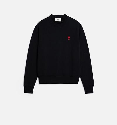 AMI PARIS Ami de Coeur Sweatshirts Black | ami_CA418