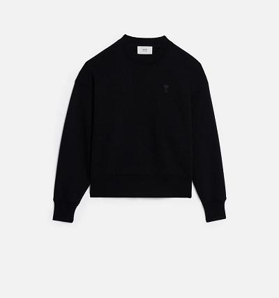 AMI PARIS Ami de Coeur Sweatshirts Black | ami_CA427