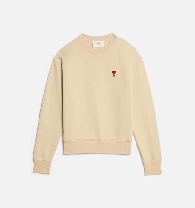 AMI PARIS Ami de Coeur Sweatshirts Khaki | ami_CA107