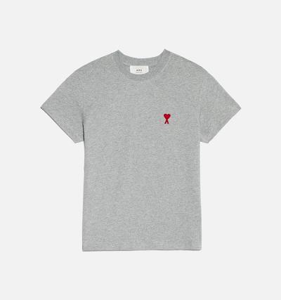 AMI PARIS Ami de Coeur T Shirts Grey | ami_CA113