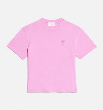 AMI PARIS Ami de Coeur T Shirts Pink | ami_CA385