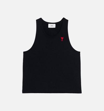 AMI PARIS Ami de Coeur Tanks Black | ami_CA141