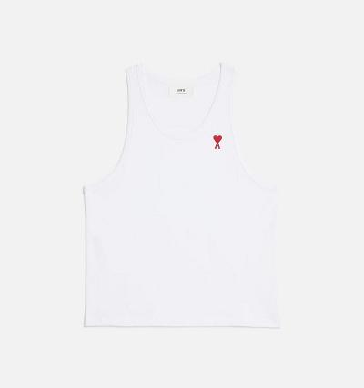 AMI PARIS Ami de Coeur Tanks White | ami_CA224