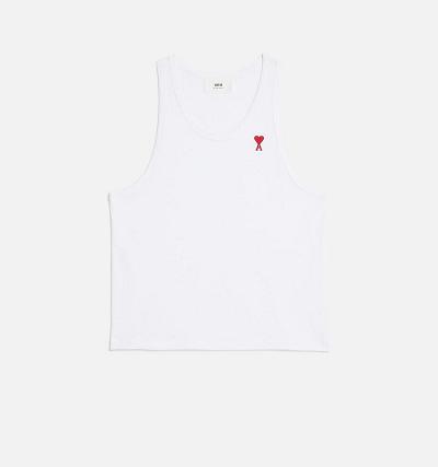 AMI PARIS Ami de Coeur Tanks White | ami_CA606