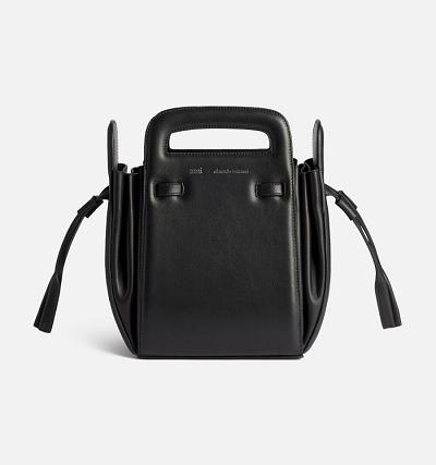 AMI PARIS Bucket Accordéon Bags Black | ami_CA302