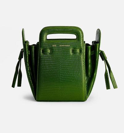 AMI PARIS Bucket Accordéon Bags Green | ami_CA170