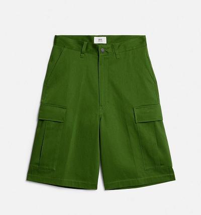 AMI PARIS Cargo Shorts Green | ami_CA625