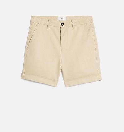 AMI PARIS Chino Shorts Khaki | ami_CA450
