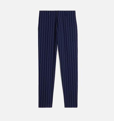 AMI PARIS Cigarette Fit Pants Navy | ami_CA415