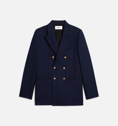 AMI PARIS Double Breasted Suits Navy | ami_CA217