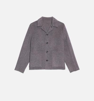 AMI PARIS Double Face Coats Grey | ami_CA255
