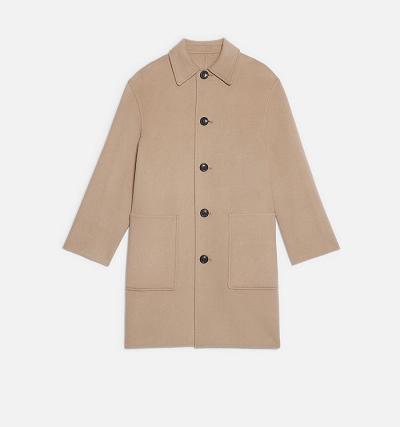 AMI PARIS Double Face With Patch Pockets Coats Khaki | ami_CA434