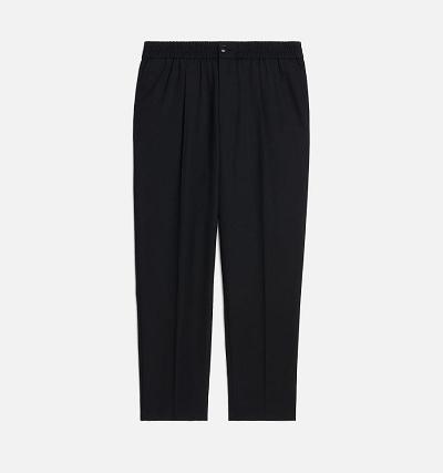 AMI PARIS Elasticated Waist Pants Black | ami_CA490