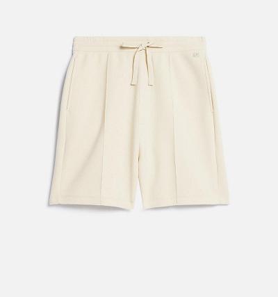 AMI PARIS Elasticated Waist Shorts Beige | ami_CA390