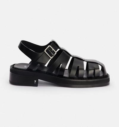 AMI PARIS Fisherman Sandals Black | ami_CA576