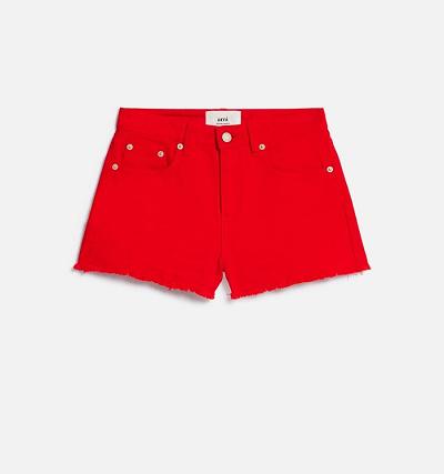 AMI PARIS Five Pockets Mini Shorts Red | ami_CA245
