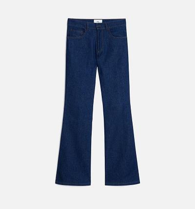 AMI PARIS Flare Fit Jeans Navy | ami_CA442