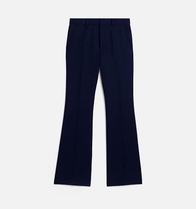 AMI PARIS Flare Fit Pants Navy | ami_CA554