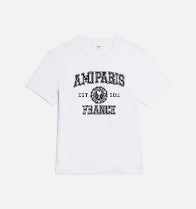 AMI PARIS France T Shirts White | ami_CA360
