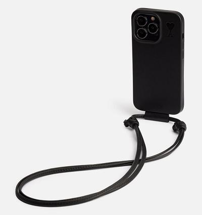 AMI PARIS Iphone 14 Pro Phone Case Black | ami_CA308