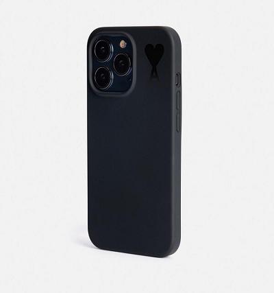 AMI PARIS Iphone 14 Pro Phone Case Navy | ami_CA617