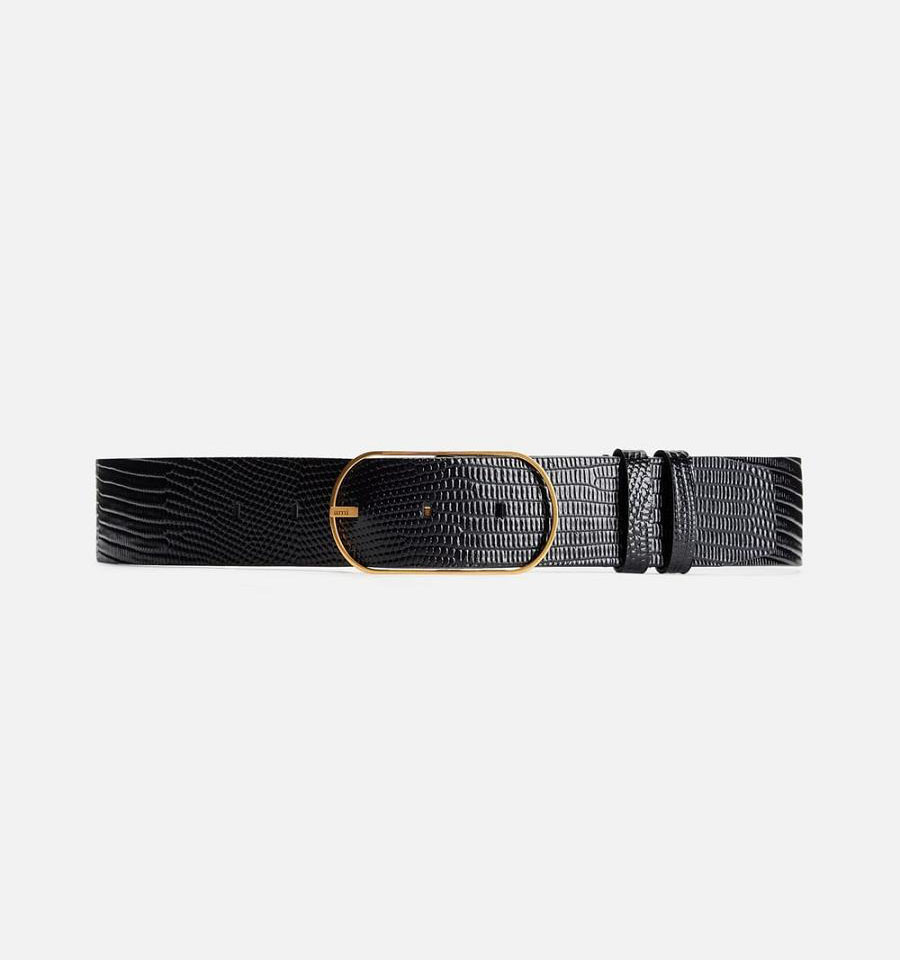 AMI PARIS Large Belt 40Mm Belts Black | ami_CA474