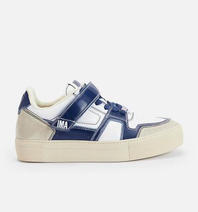 AMI PARIS Low Top Ami Arcade Sneakers White / Navy | ami_CA236