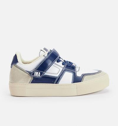 AMI PARIS Low Top Ami Arcade Sneakers White / Navy | ami_CA243