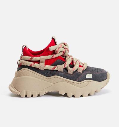 AMI PARIS Otto Sneakers Khaki / Grey | ami_CA420