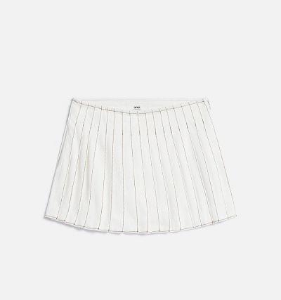 AMI PARIS Pleated Skirts White | ami_CA129
