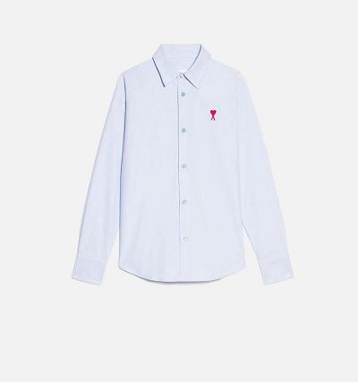 AMI PARIS Red Ami De Coeur Shirts Blue | ami_CA553