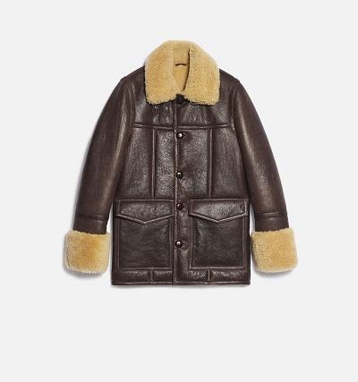 AMI PARIS Shearling Buttoned Jackets Brown | ami_CA428